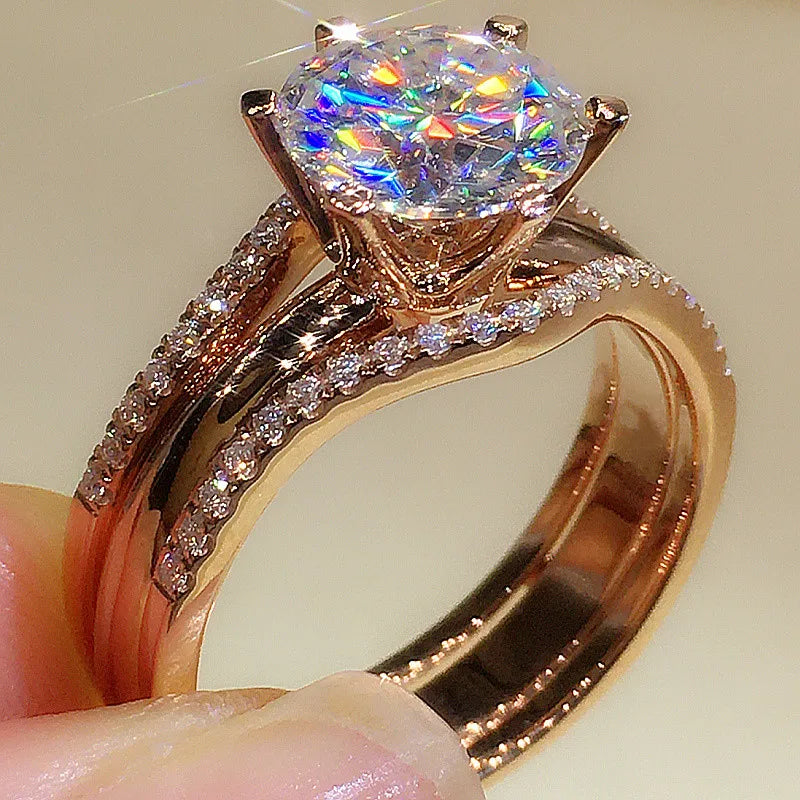 Rose Cubic Zirconia Ring