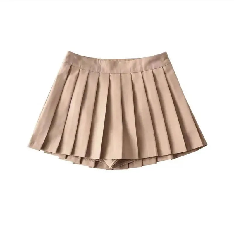 Summer Spice Pleated Mini Skirt