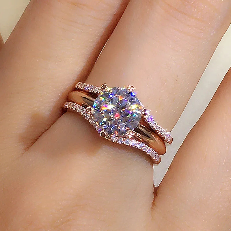 Rose Cubic Zirconia Ring