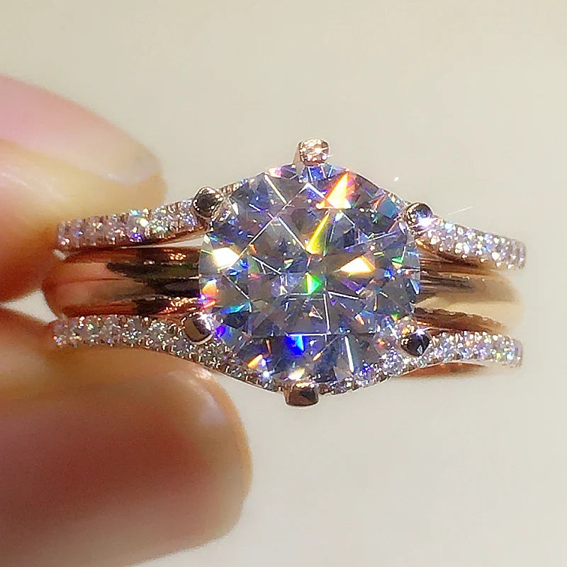 Rose Cubic Zirconia Ring
