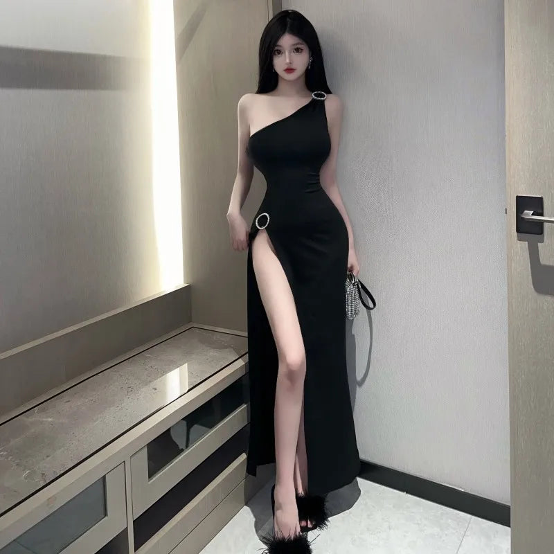 Pearl Accent Sling Evening Dress