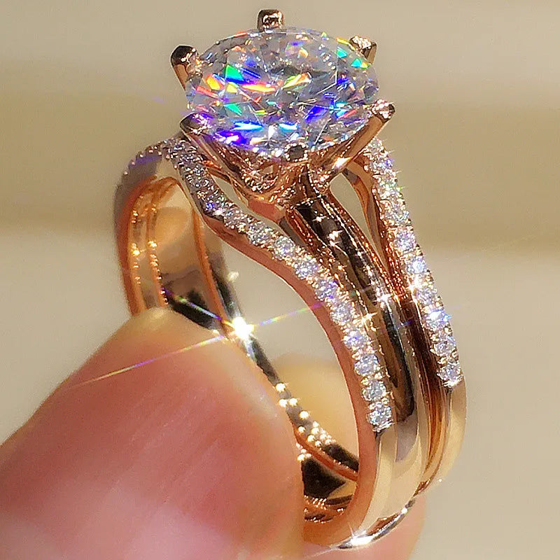 Rose Cubic Zirconia Ring